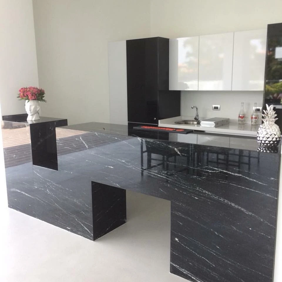 Via Lactea Black Granite Countertop