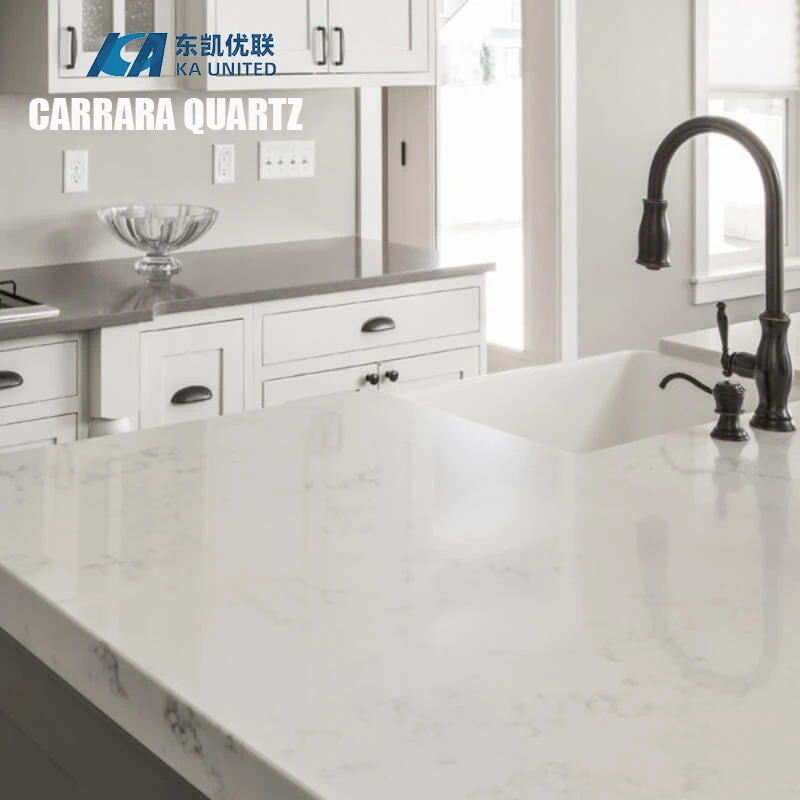 Carrara White Quartz Kitchen Island Tops Carrara White Quartz Kitchen Island Tops