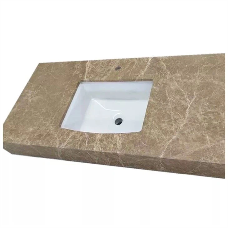 Emperador licht marmeren ijdelheid Tops
