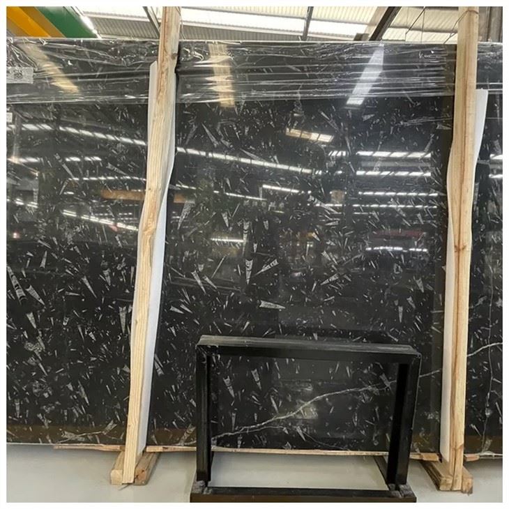 Nero Fossil Marble Slabs