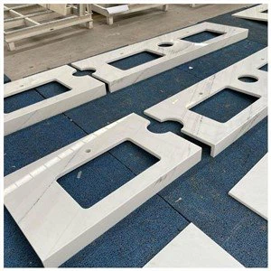 Wit marmeren badkamer ijdelheid Tops