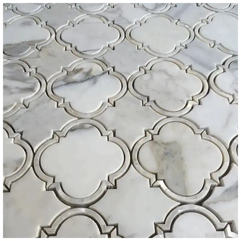 Alice Pearl Calacatta Marble Mosaic Tiles