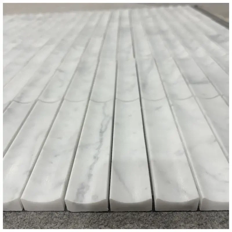 Bianco Carrara White Marble Concave Mosaic Tiles best
