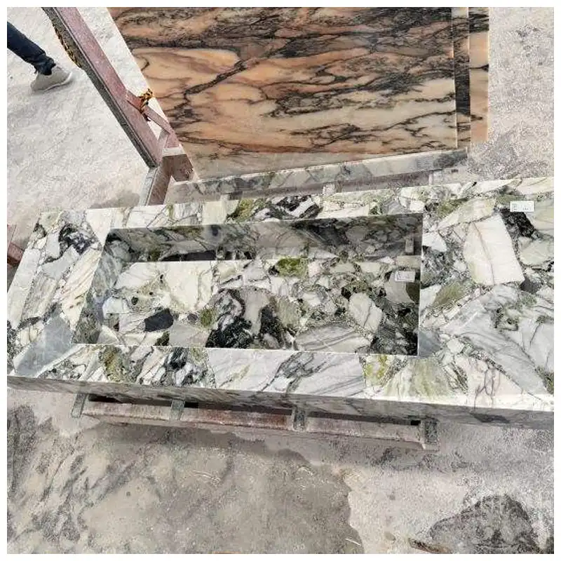 Primavera Green Marble Vanity Sinks
