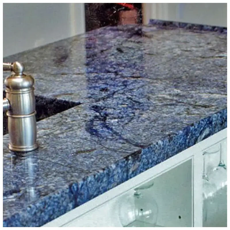 Op maat gemaakte meesterwerken van blauw Bahia-graniet: luxe barbladen en dir...
