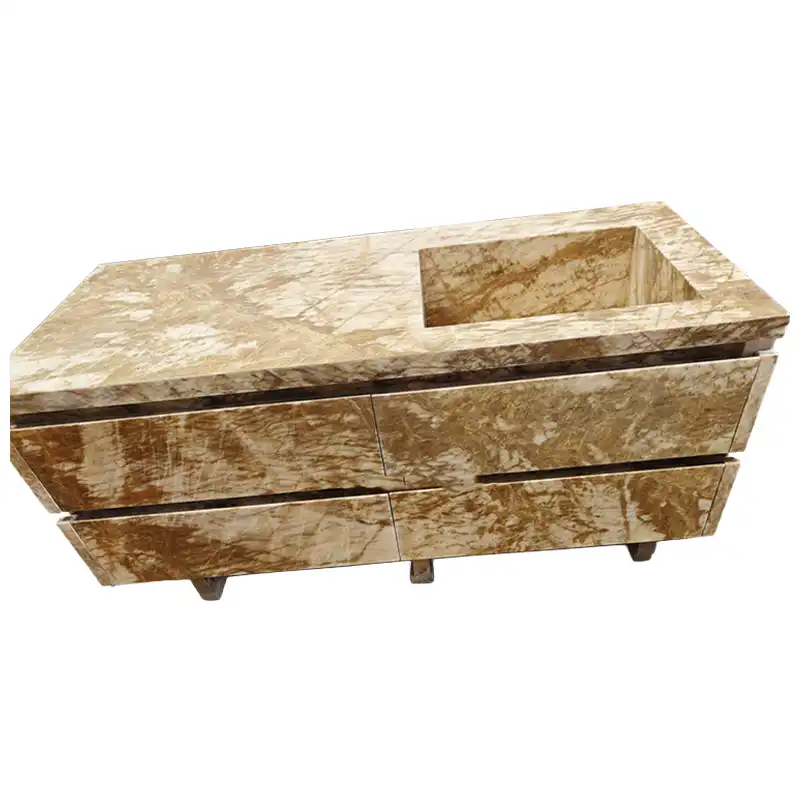 Giallo Siena marmeren kast ijdelheid tops