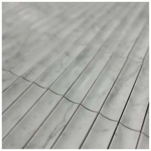 Bianco Carrara Marble Concave Bathroom Mosaic Tiles Bianco Carrara Marble Concave Bathroom Mosaic Tiles