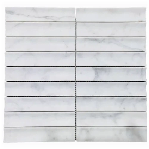 Bianco Carrara Marble Concave Mosaic Tiles Bianco Carrara Marble Concave Mosaic Tiles