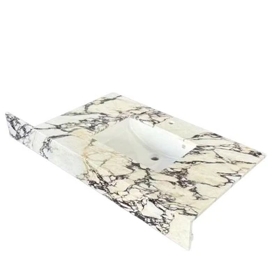 Calacatta Violetta marmeren ijdelheid tops