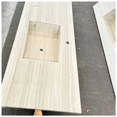 Houten wit marmeren ijdelheid tops